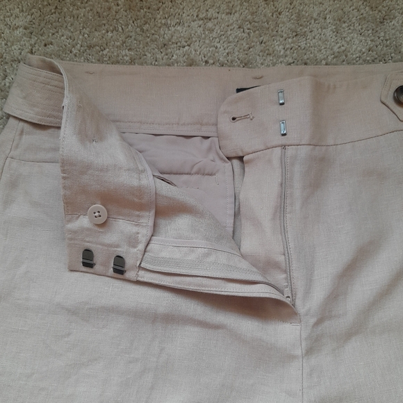 Talbots wide leg linen pants tan beige lightweight womens 14 - Picture 5 of 11